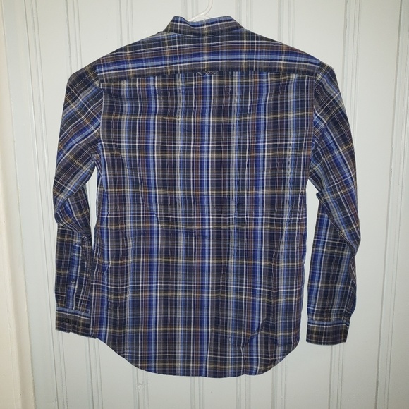 Mens Vince Button Up Plaid Shirt - Picture 5 of 5